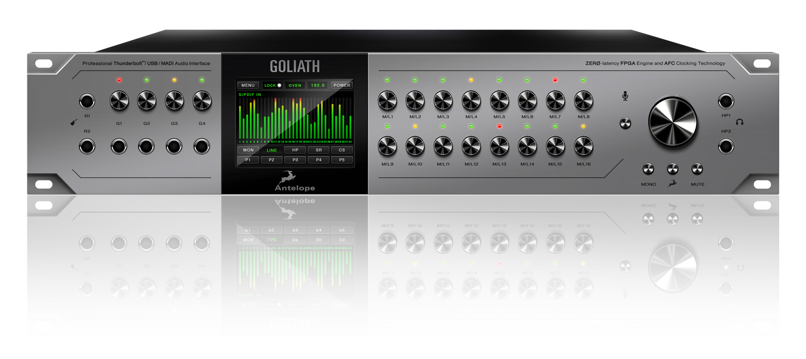 Goliath front - audio interface